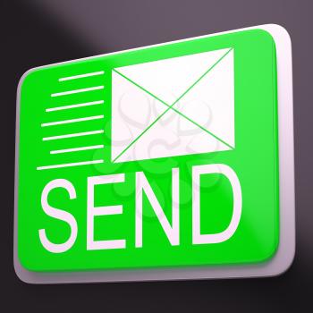 Send Envelope Showing Electronic Message Worldwide Communication