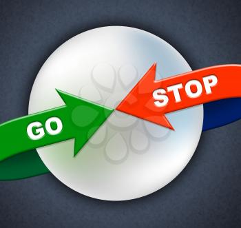 Go Stop Arrows Meaning Get Going And Prevent