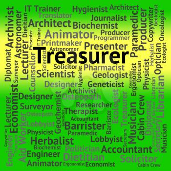 Treasurer Job Showing Employment Words And Occupations