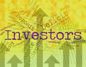 Investors Word Indicating Return On Investment And Shares Investment 