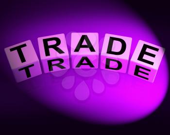 Trade Dice Showing Trading Forex Commerce and Industry