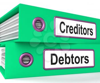 Creditors Debtors Files Showing Lending And Borrowing