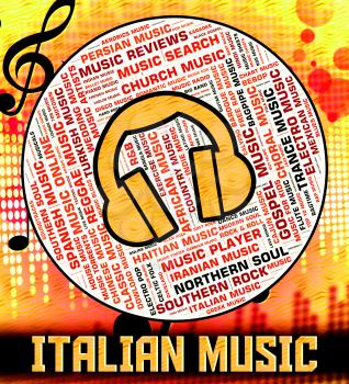 Italian Music Showing Sound Tracks And Song