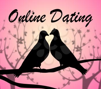 Online Dating Representing Dates Sweethearts And Love