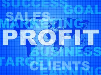 Profit Words Representing Income Growth And Corporate
