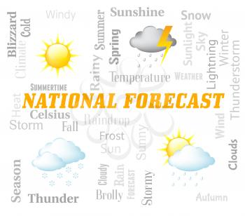 National Forecast Showing Meteorological Conditions For The Country