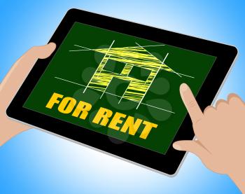 For Rent Showing Layout Apartment And Plans Tablet
