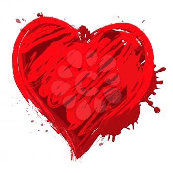 Red Heart Design Shows Valentine Love 3d Illustration