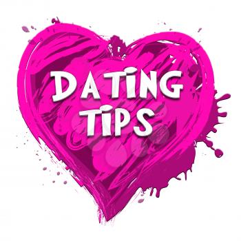 Dating Tips Heart Design Representing Relationship Advice 3d Illustration