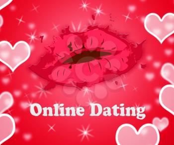 Online Dating Lips Shows Net Love And Dates