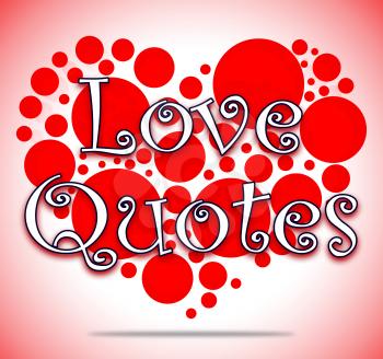 Love Quotes Heart Circles Shows Loving Inspiration And Affection