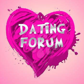 Dating Forum Heart Design Means Sweethearts Partners 3d Illustration