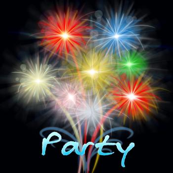 Fireworks Party Shows Exploding Pyrotechnic Explosive Celebration