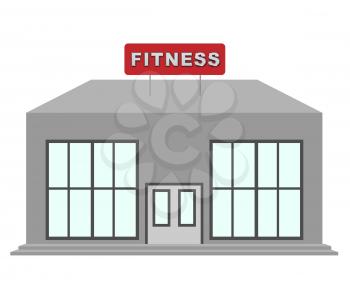Fitness Center Gym Means Work Out 3d Illustration