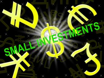 Small Investments Symbols Means Low Cost Investing 3d Illustration