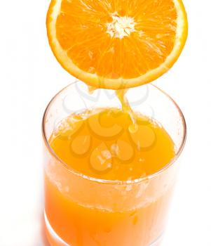 Orange Juice Glass Meaning Healthy Eating And Refreshments