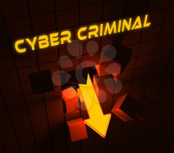 Cybercriminal Internet Hack Or Breach 3d Rendering Shows Online Fraud Using Malicious Malware Or Virtual Computer Theft
