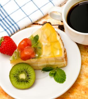 Moist Strawberry Cake Representing Fresh Cream Gateau And Fresh Cream Gateau