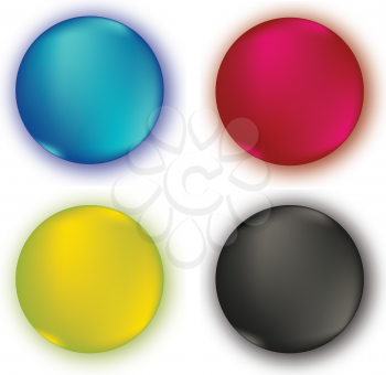 CMYK Color Set Concept Design.