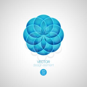 Abstract 3d circle design element. Vector illustration