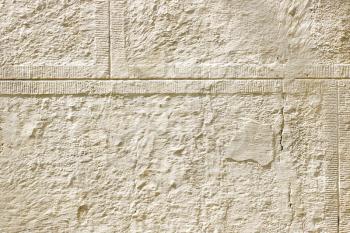 Ancient, abstract, ancient background of beige plaster, cement, gypsum. Copy space