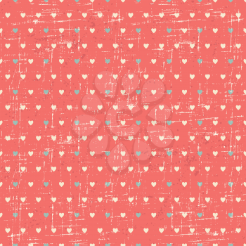 Seamless retro pattern of Valentine's hearts.