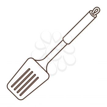 Illustration of cooking spatula. Stylized kitchen and restaurant utensil item.