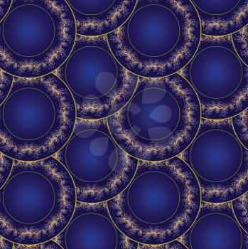 Beautiful seamless blue geometric patterned background.