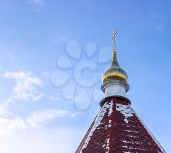 Dome of the chapel of Saint Panteleimon. Russia, Tver region, city Udomlya.