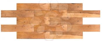 Wooden background for floor or table made from herringbone pattern of aged wood planks