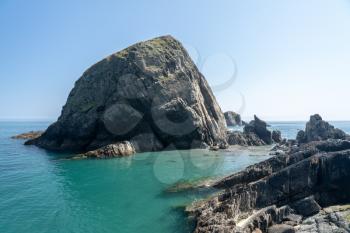 Mouse Island by the cliffs of Lundy Island off the coast of Devon