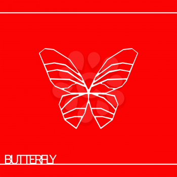Butterfly Logo for corporate identity. Vector line design  illustration.