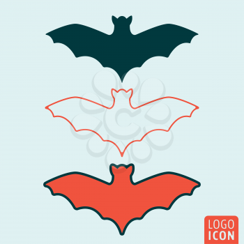 Bat icon. Bat symbol. Bats icon isolated. Vector illustration