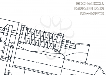 Mechanical engineering drawings. Background for inscription. Cover, Corporate Identity