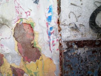 Grunge wall background with Old Peeling Paint