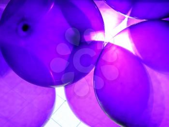 Birthday party balloons total purple