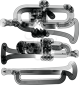 Abstract trumpet illustration