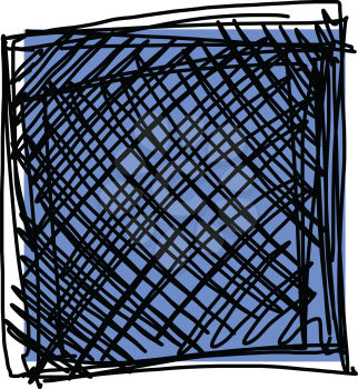 Sketch of square vector illustration