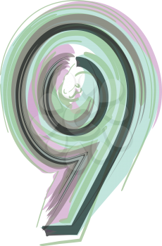Number 9 - Logo Icon Design - Vector Illustration