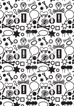 Seamless pattern background with a lot of small icons.