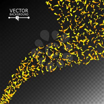 Confetti Falling Vector. Bright Explosion Isolated On Transparent Background For Birthday, Anniversary, Holiday Decoration.