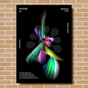 Creative Poster Vector. Digital Composition. Abstract Colorful Liquid And Fluid Colors. Illustration