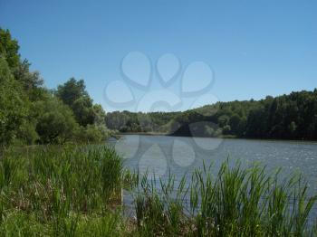 River and lakes in the countryside