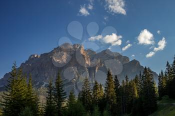 View of the Dolomites near Colfosco, South Tyrol, Italy