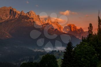 Sunrise in the Dolomites at Candide, Veneto, Italy