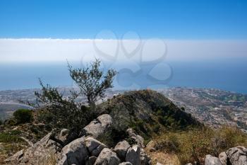 View from Mount Calamorro near Benalmadena Spain