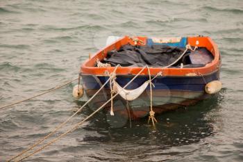 Fishing boat in the waters of the sea