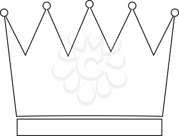 Crown the black color icon vector illustration