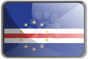 Vector illustration of Cape Verde flag on white background.