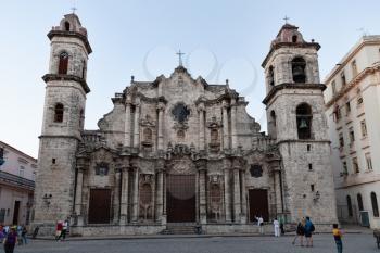 Havana, Cuba - 1 February 2015: Cathedral of San Cristobal